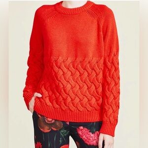 PEARL BY LELA ROSE Cable Knit Sweater